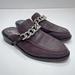 Free People Shoes | Free People Vida Mules Size 7.5 / Eur 38 Slip On Shoe Sandal Purple Leather | Color: Purple | Size: 7.5
