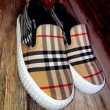 Burberry Shoes | Kids Burberry Andrew Archive Checkered Slip-On Sneakers | Color: Black/White | Size: 3.5g