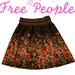 Free People Skirts | Free People Boho Mini Cotton Brown,Peach,Coral,Golden Skirt. Size S/P | Color: Brown/Orange | Size: Sp