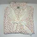 Disney Tops | Disney Blouse A Collection By Lc Lauren Conrad Sleeveless Size Sm Eyelet White | Color: Pink/Red/White | Size: S