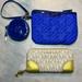 Michael Kors Bags | Michael Kors/Anne Klein Mk Long Zip Wallet Ak Quilted Wristlet & Coin Pouch Nwt | Color: Blue/Tan | Size: 8” W X 4”H X 1” D 8”W X 6”H 3.5”Diameter