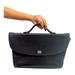 Coach Bags | 90s Coach Lexington Black Leather Briefcase | Color: Black/Gold | Size: Os