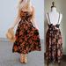 Free People Dresses | Free People The Perfect Floral Sundress Black Terracotta Linen Blend Xs | Color: Black/Brown | Size: Xs