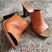 J. Crew Shoes | J. Crew "Marlow" Orange Or Cognac Stacked Heel Mule | Color: Brown/Orange | Size: 9.5