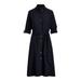 Ralph Lauren Dresses | $185 Lauren Ralph Lauren Women’s Fit-And-Flare Shirtdress Dress Navy Size 16w | Color: Tan | Size: 16w