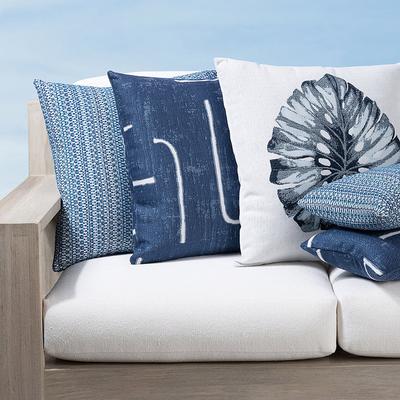 Isla Indoor/Outdoor Pillow Collection by Elaine Smith - Isla Palm, 22" x 22" Square Isla Palm - Frontgate