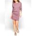 Athleta Dresses | Athleta Odyssey Heather Dusty Pink Ruched Dropwaist Dress Athletic Stretch S | Color: Pink/Purple | Size: S