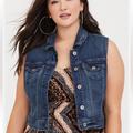 Torrid Jackets & Coats | One Day Sale! Torrid Size 5 Women's Dark Blue Jean Vest. Nwot | Color: Blue | Size: 5x