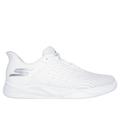 Skechers Men's Slip-ins Relaxed Fit: Viper Court Reload Sneaker | Size 7.0 | White | Textile/Synthetic | Vegan | Machine Washable | Arch Fit