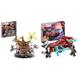 LEGO 76261 Marvel Spider-Mans großer Showdown & 76244 Marvel Miles Morales Vs. Morbius Set, Spider-Man Rennwagen Spielzeugauto Zum Bauen Aus Abenteuer Im Spiderverse Mit Spidey Minifiguren