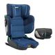 Jovikids Portable Folding i-Size Highback Booster with ISOFIX, 100-150cm(Approx. 3 to 12 Years) Child Car Seat, Adjustbale Height and Width, Lightweight (Blue)