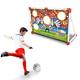 BAKAJI Bakaj Fußballtor Spielzeug für Kinder, Training Rigore mit Löchern, Punktzahl aus Stoff, Kunststoffrahmen, Spiel, Sport, Fußball, Outdoor, Garten, mit Ball, Größe 120 x 73,5 cm