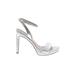 Sam Edelman Heels: Silver Shoes - Women's Size 9 - Open Toe