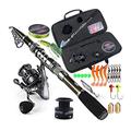 Fishing Rod Fishing Rod and Reel Combo Telescopic Fishing Rod Spinning Reel with Free Spool Fishing Hooks Lure Line Bag Full Kit Fishing Combos (Size : 2.1m and 4000 reel)