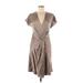 Banana Republic Casual Dress - Wrap: Gray Dresses - Women's Size 6