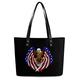 American Eagle USA Flag Bald Eagle Fashion Handbags for Women Top Handle Shoulder Handbag with Zippered Pockets Funny Tote Bag
