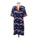Scotch & Soda Casual Dress - Wrap: Blue Floral Motif Dresses - Women's Size X-Small