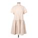 Donna Morgan Casual Dress - Mini Crew Neck Short sleeves: Tan Print Dresses - Women's Size 8