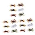 BESPORTBLE 18 Pcs Simulation Crab Bait Crab Traps for Blue Crabs Sea Fishing Bait Traps Fake Realistic Crab Lures 3d Crab Baits Silicone Fishing Crab Baits Bait Rattling Steel With Hook Crank