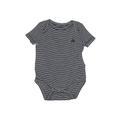 Baby Gap Short Sleeve Onesie: Black Stripes Bottoms - Size 0-3 Month