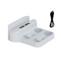 JOYSOG PS5 Charger Station, 2 in 1 Charging Dock for Playstation PS5 Portal Controller & Remote Player Charging Stand with 2 Type C Plug and Cable (White)