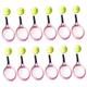 ibasenice 12 Sets Tennis Racket Tennis Decorative Mini Tool Doll Accessories Tennis Racket Bag Mini Tennis Racket Tennis Racket Model for Children Kids Plastic Mini Cabinet Desktop