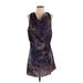 Flounce Casual Dress - A-Line Cowl Neck Sleeveless: Purple Dresses - New - Women's Size X-Small