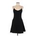 Angie Casual Dress - Mini: Black Solid Dresses - Women's Size Medium