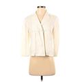 MICHAEL Michael Kors Jacket: Short Ivory Print Jackets & Outerwear - Women's Size 2 Petite