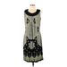 Laura Ashley Casual Dress: Green Print Dresses - Women's Size Medium