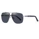 HCHES Men Polarized Sunglasses UV400 Women Sun Glasses Metal Eyeglasses Frames Cycling Driving Sports Beach Eyewear,6321Silver Blue Gray,one size