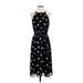 Banana Republic Factory Store Casual Dress Halter Sleeveless: Black Polka Dots Dresses - Women's Size 4