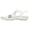 Skechers Womens Reggae Slim Sunnyside White Strappy Vegan Sandals (White, UK Footwear Size System, Adult, Women, Numeric, Medium, 7)
