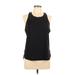 Athleta Active Tank Top: Black Print Activewear - Women's Size Large