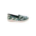 Cloudsteppers by Clarks Flats: Green Tropical Shoes - Women's Size 7 1/2 - Almond Toe