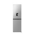 Fridgemaster MC55251DES 55cm Freestanding 50/50 Fridge Freezer -Total No Frost - 256-litre capacity with Water Dispenser - Reversible Door - LED Lighting- 4 Star Freezer Rating - Silver - E Rated