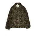 Crewcuts Fleece Jacket: Gold Leopard Print Jackets & Outerwear - Kids Girl's Size 12