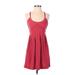 BCBGeneration Casual Dress - A-Line: Burgundy Solid Dresses - Women's Size X-Small