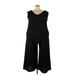 Lularoe Jumpsuit V Neck Sleeveless: Black Print Jumpsuits - Women's Size 3X