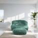 Modern Bean Bag Chair Faux fur Lazy Sofa, Footstool Durable Comfort Lounger High Back Bean Bag Chair Couch, Mint Green