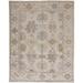 HomeRoots 10' X 14' Ivory Tan And Blue Floral Hand Knotted Stain Resistant Area Rug - 168