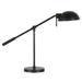 HomeRoots 23" Black Metal Desk Table Lamp With Black Dome Shade - 8