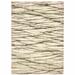 HomeRoots 5' X 7' Ivory Sand And Ash Abstract Power Loom Stain Resistant Area Rug - 86.61