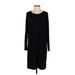 Eileen Fisher Casual Dress - Shift: Black Solid Dresses - Women's Size Small