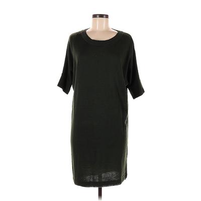 Calvin Klein Casual Dress - Shift Crew Neck Short Sleeve: Black Solid Dresses - Women's Size Medium