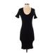Banana Republic Casual Dress - Bodycon Scoop Neck Short sleeves: Black Print Dresses - New - Women's Size X-Small