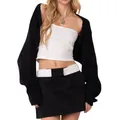 Cardigan ouvert sur le devant pour femme cardigan monochrome manches longues vêtements