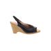 Wedges: Black Solid Shoes - Women's Size 10 - Open Toe