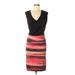 Karen Millen Casual Dress - Sheath Cowl Neck Sleeveless: Pink Dresses - Women's Size 8