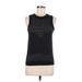 Lululemon Athletica Active Tank Top: Black Color Block Activewear - Women's Size 8